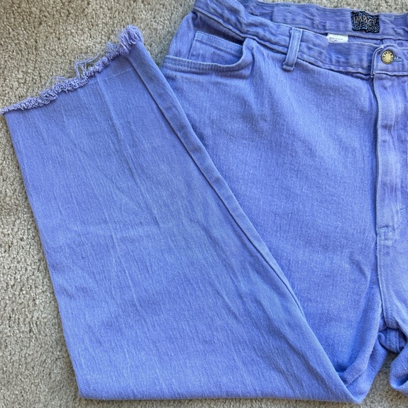 Frayed high waisted purple jeans - Picture 4 of 6